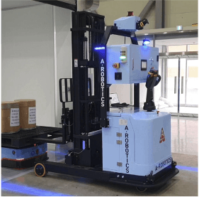 무인대차와 무인지게차 협업